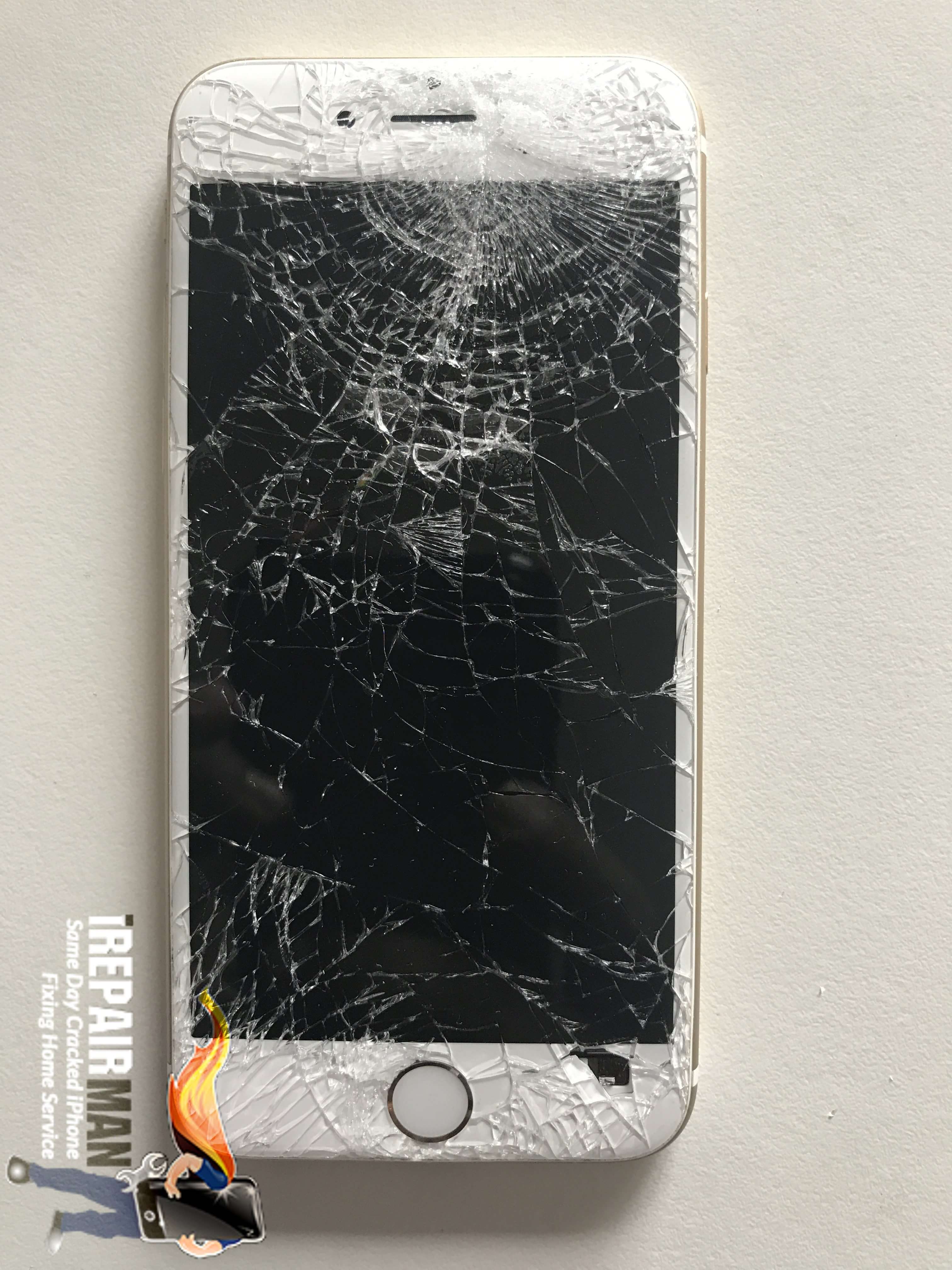 smashed screen repair of iPhone 6s Plus Gold in London