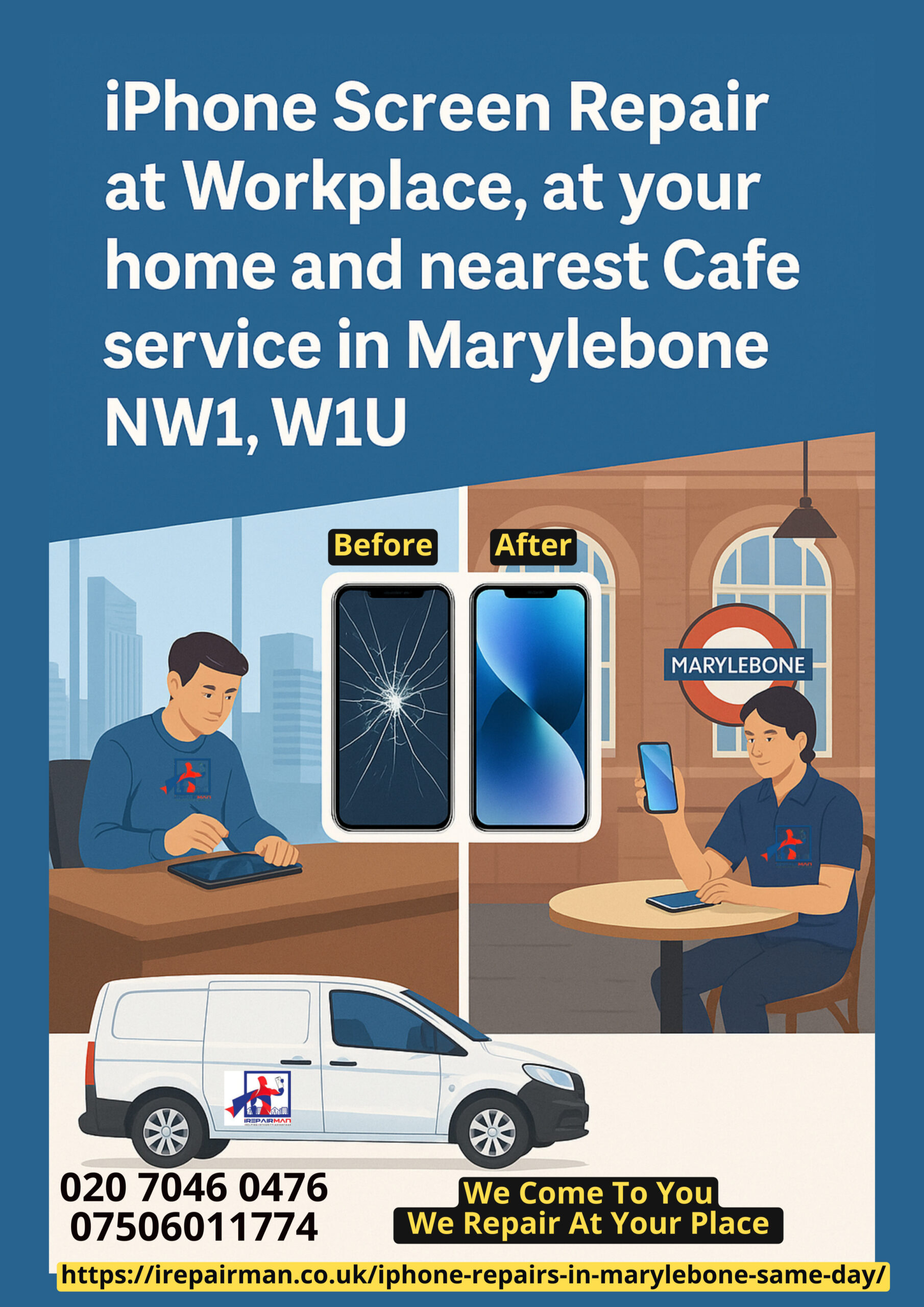 iPhone Repairs Marylebone Poster