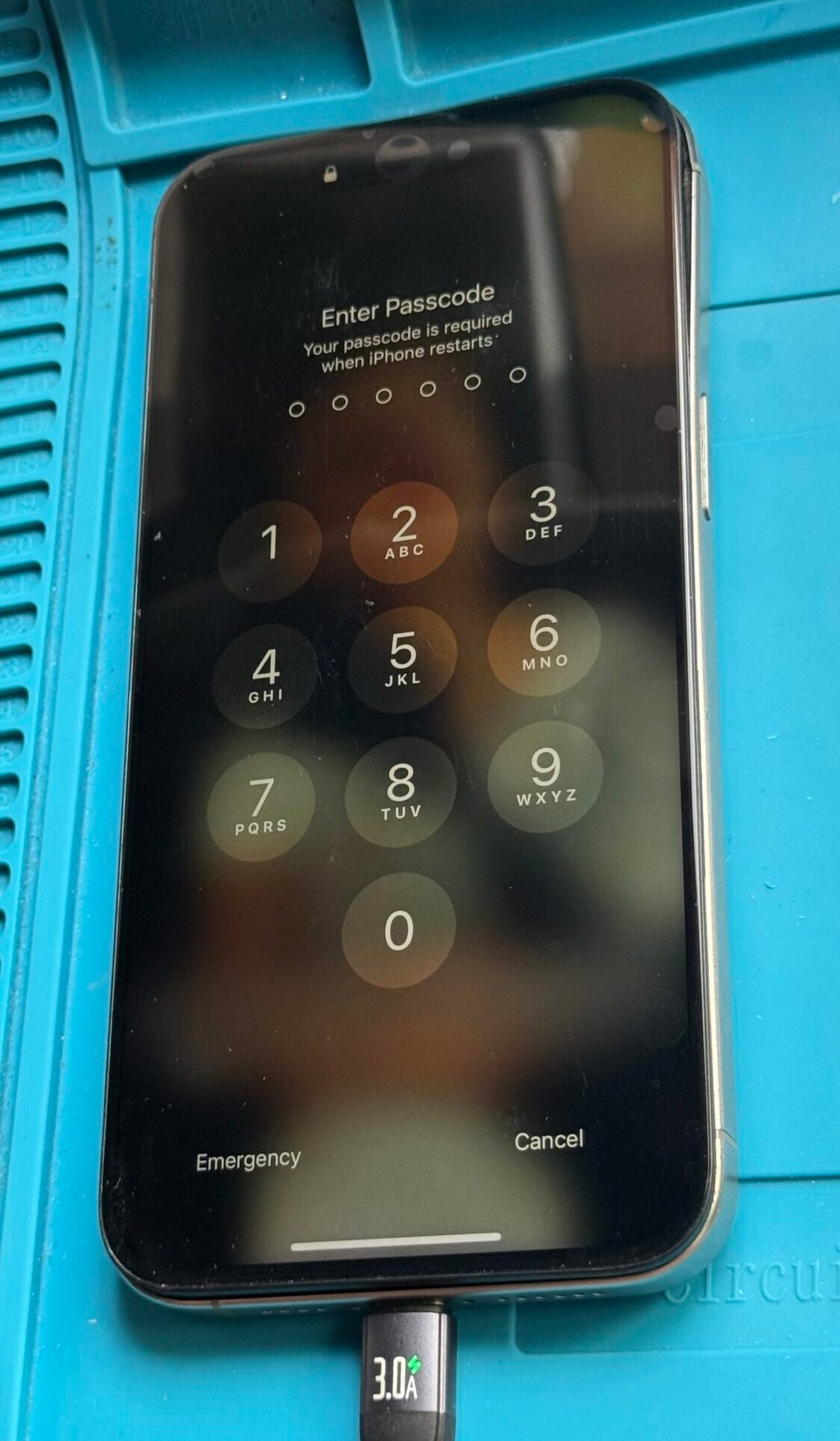 iPhone 15 Pro Max with new screen after successful repair on Nine Elms Lane Battersea SW11