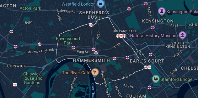 Hammersmith W6 SW10 map coverage updated