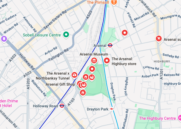 Map of Arsenal N5