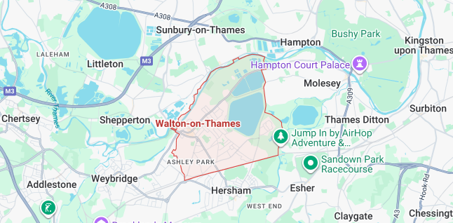 Walton-on-Thames KT12 service coverage map