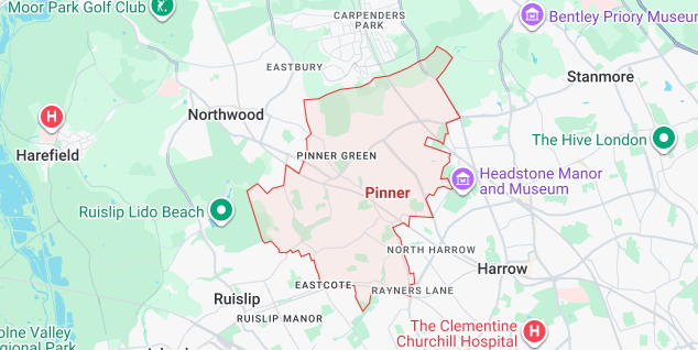 Map of Pinner HA5 coverage – iRepairMan on-site repairs