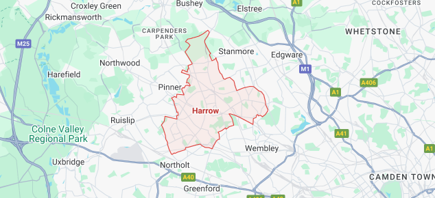 Coverage map for iRepairMan in Harrow HA0 and HA1