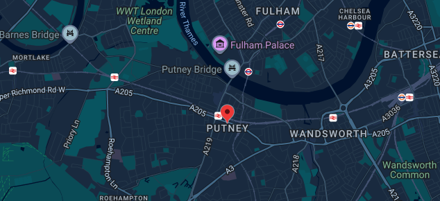 Putney SW15 coverage map — iRepairMan on-site phone & tablet repairs