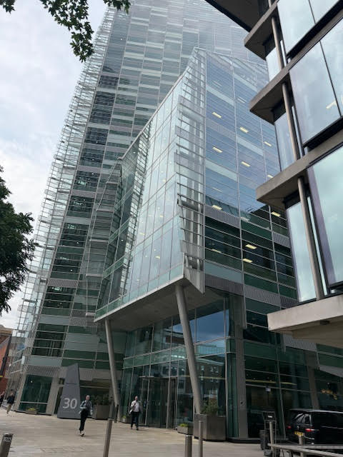 Corporate office building in EC2A where the on-site iPhone repair took place