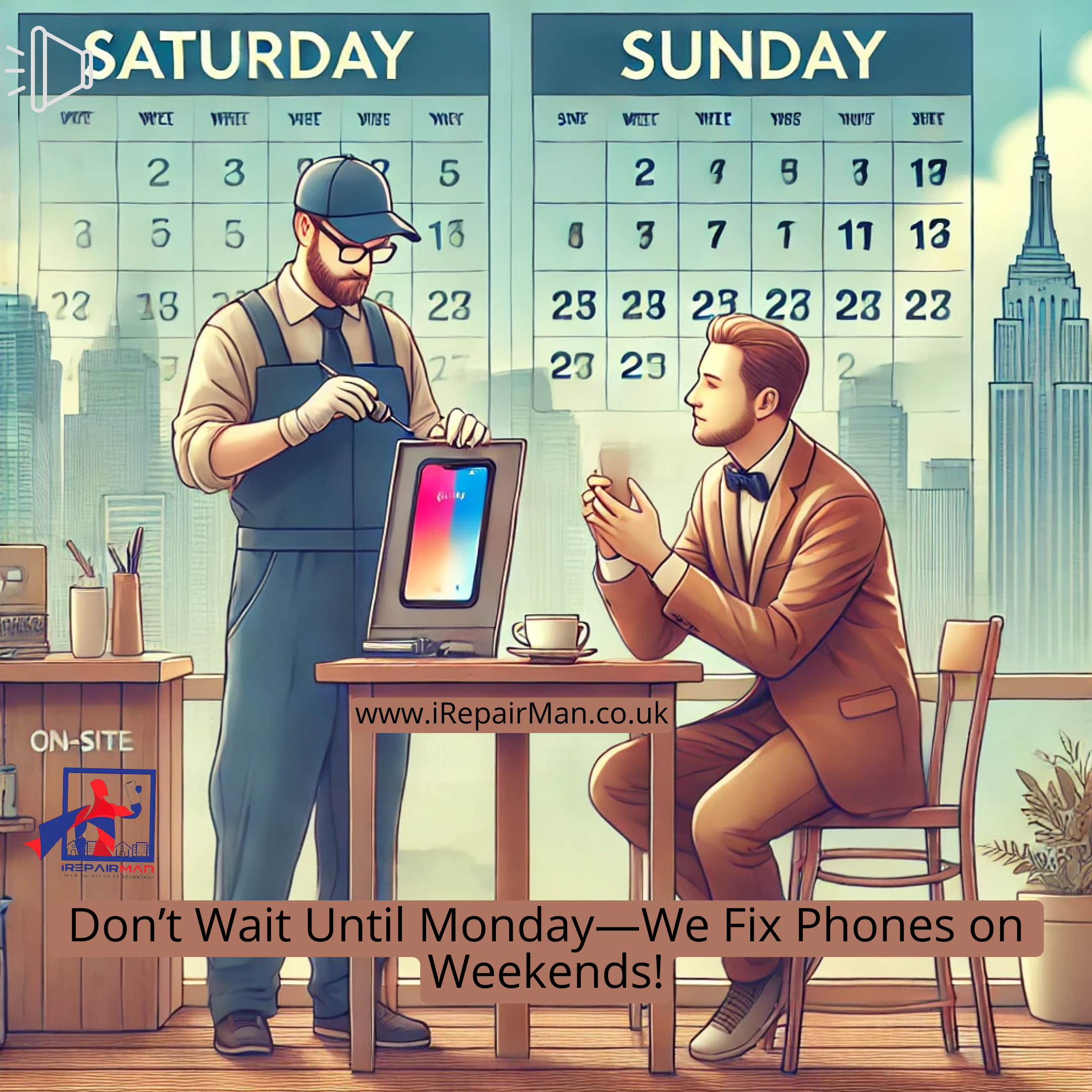 Before and after weekend repair iRepairMan