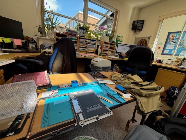 Repaired iPads ready for classrooms