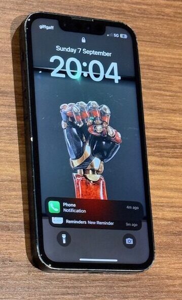 iPhone 13 Mini fully repaired with new screen after same-day repair in Canary Wharf