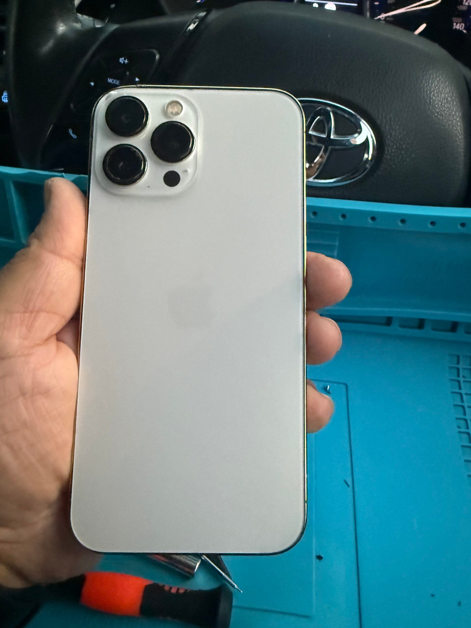 After – iPhone 13 Pro Max housing replacement gold finish W9