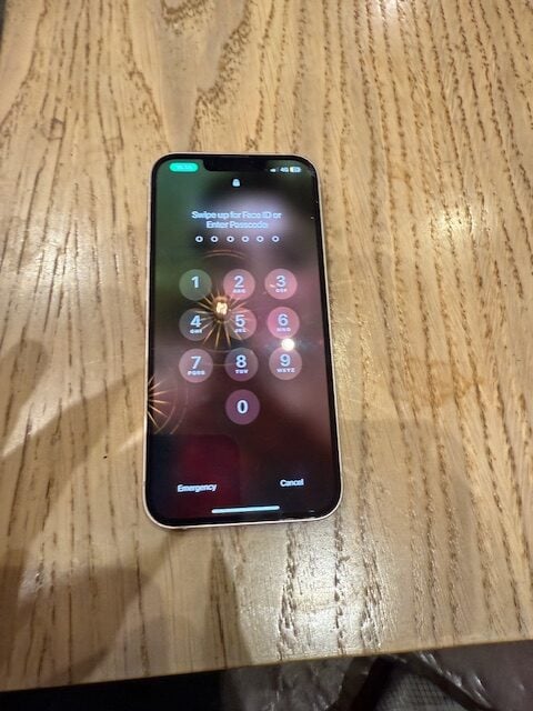 iPhone 13 after screen replacement at Costa Coffee Richmond Station – fully working and good as new