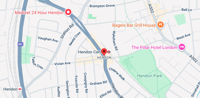 Map of Hendon Central area and coverage for iRepairMan NW4 NW7 NW9