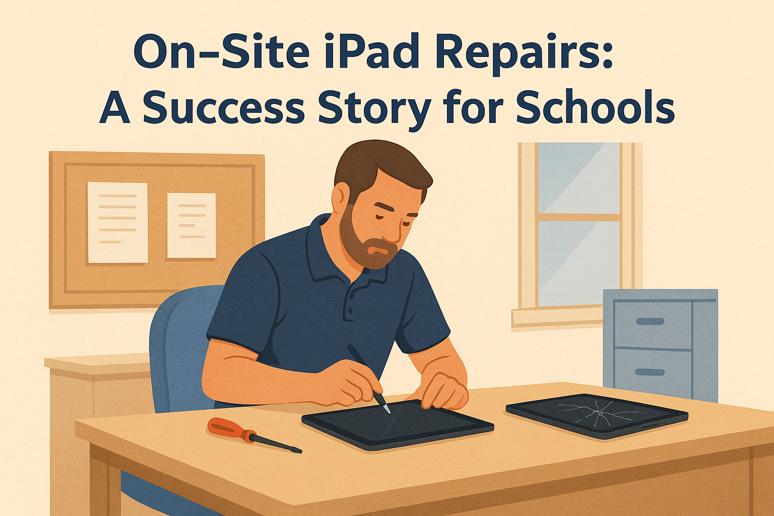E4 school iPad repair success story – featured image