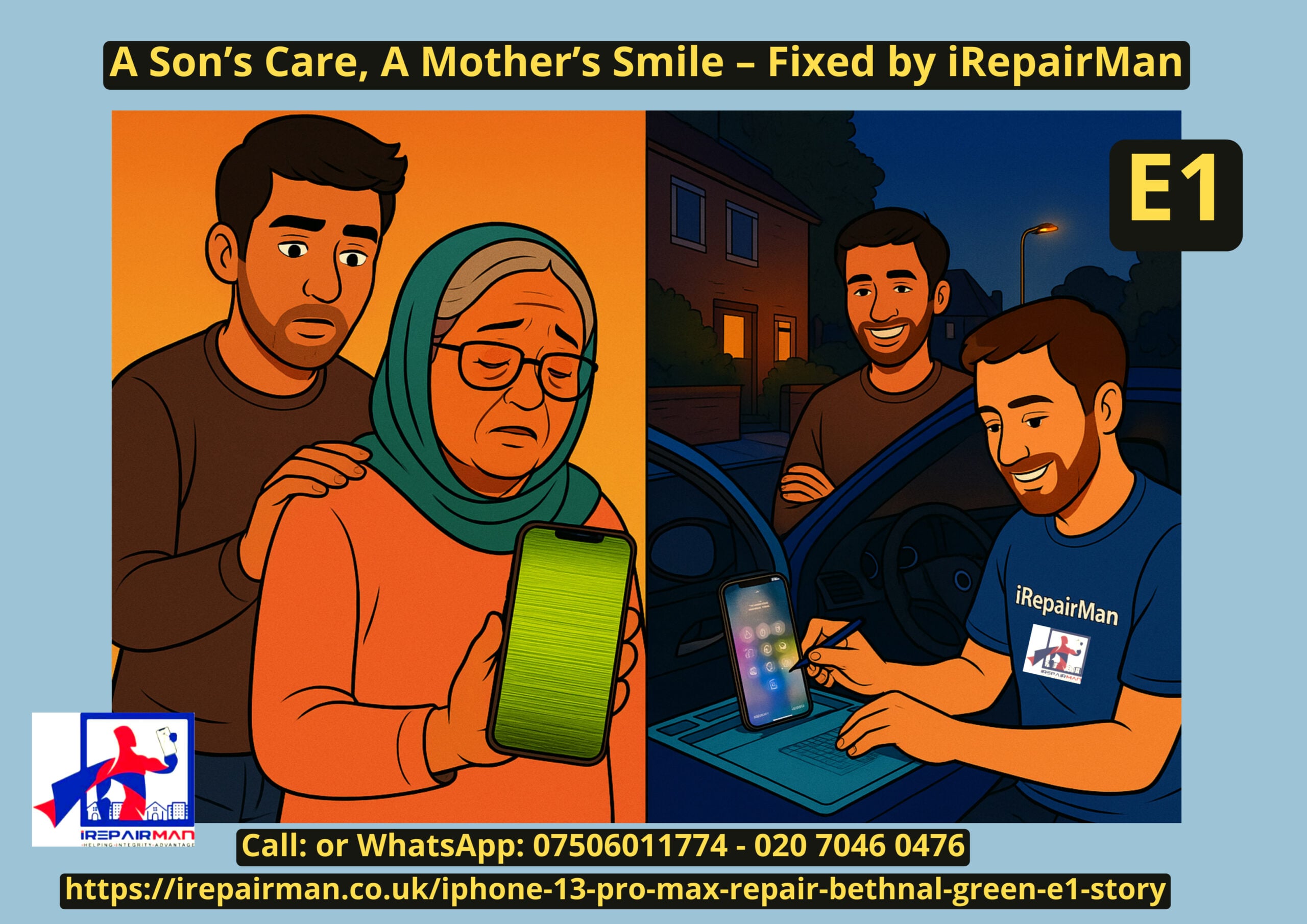 Featured: Same-day iPhone 13 Pro Max screen repair in Bethnal Green E1 by iRepairMan