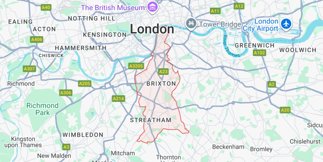 Lambeth Street Map Coverage