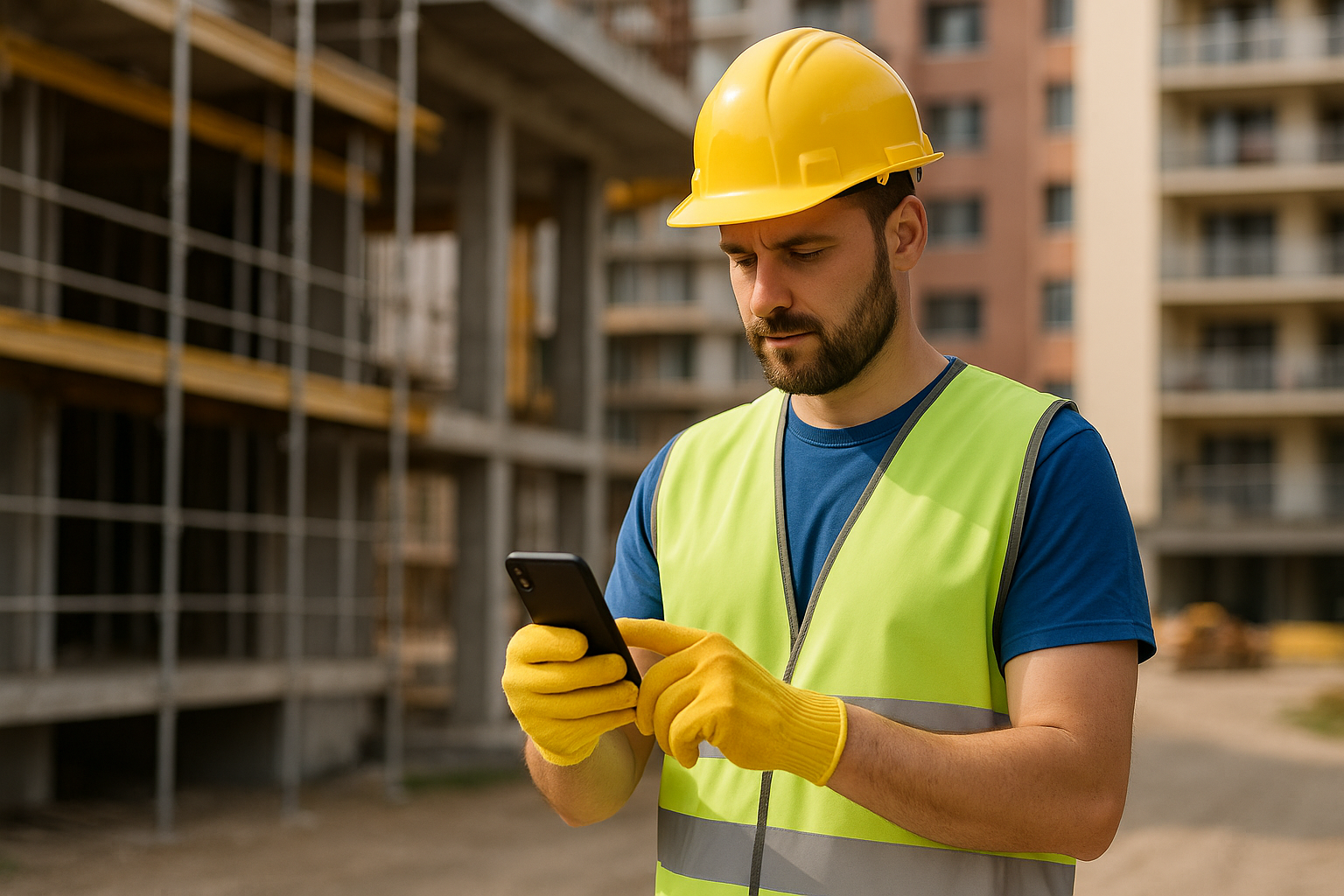 Construction site phone repair