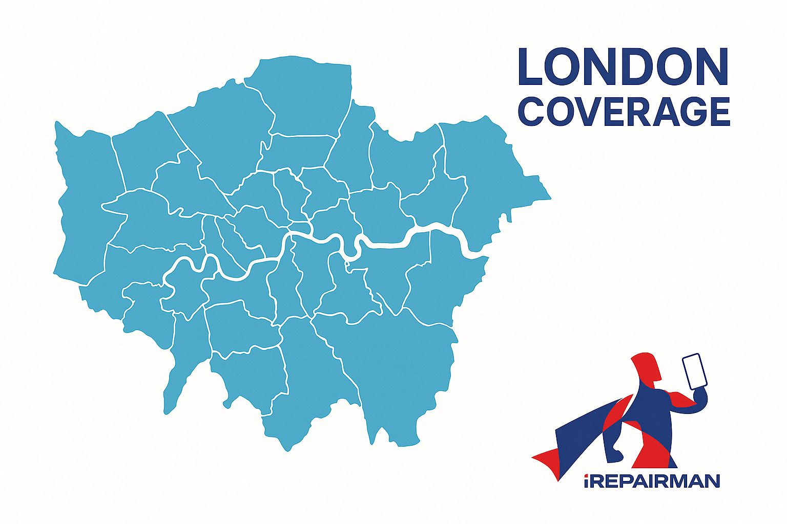 iRepairMan London coverage map