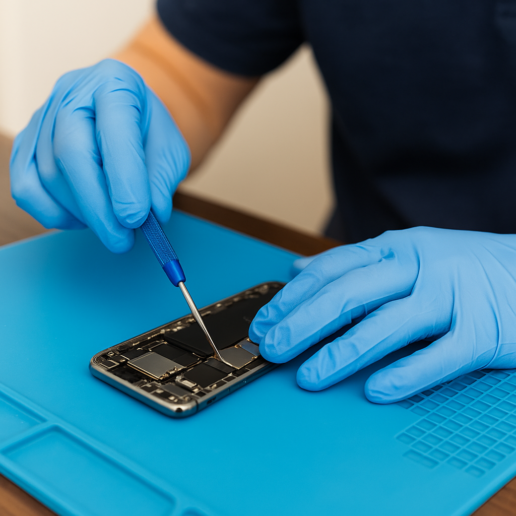 Close-up repair detail – mobile version