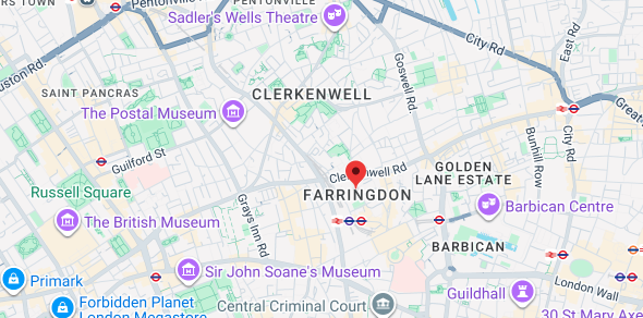 Farringdon Business Map — iRepairMan EC1 Coverage