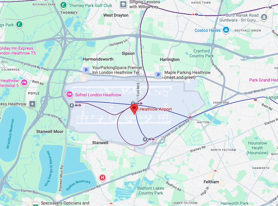Map of Heathrow Airport TW6 area covered by iRepairMan