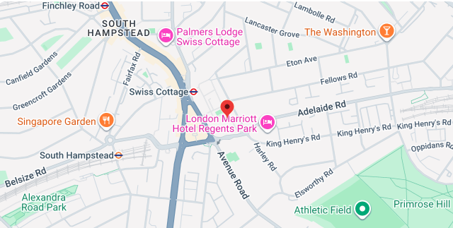 Map of Swiss Cottage London NW3, NW6, NW8 showing iRepairMan mobile repair coverage