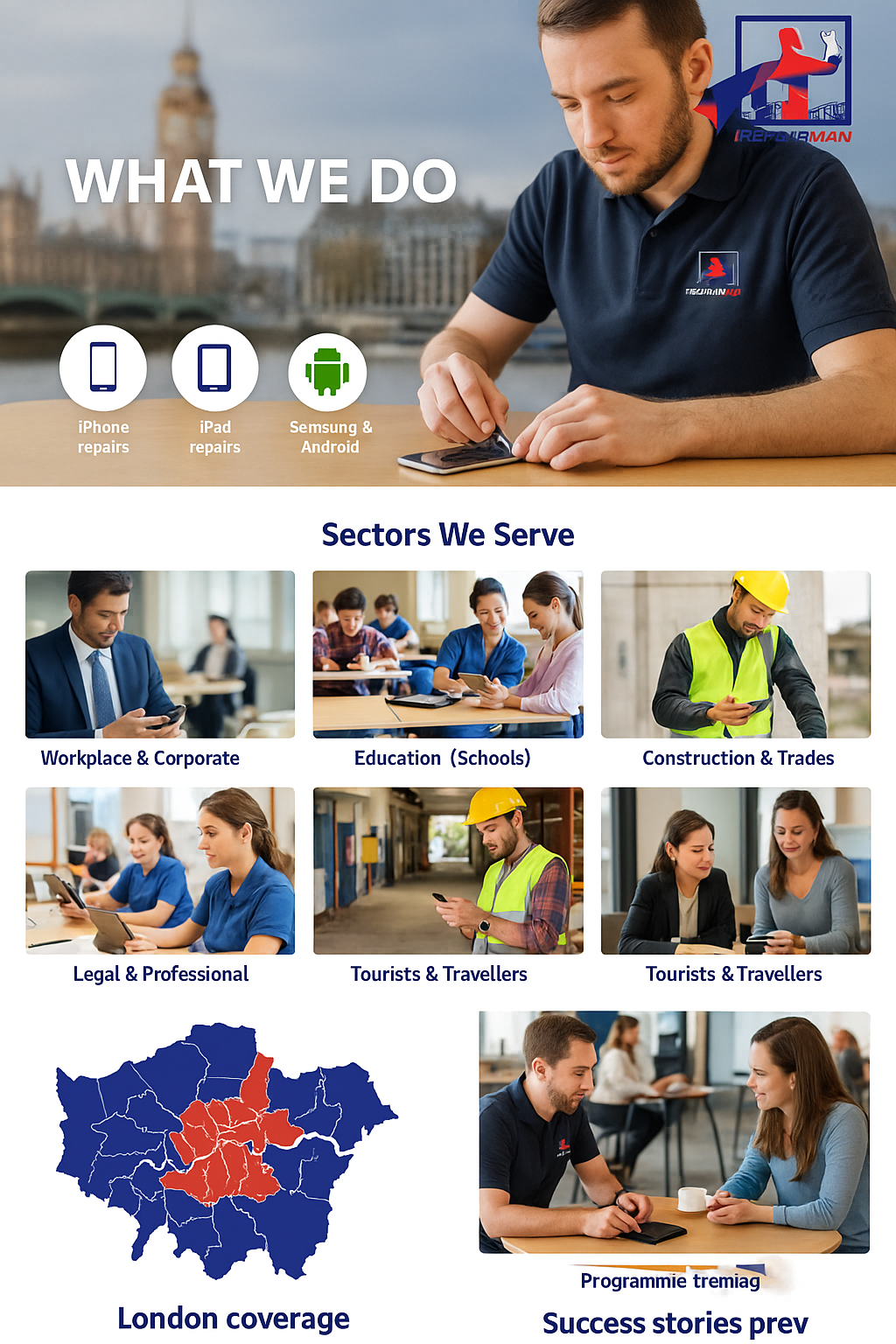 Customer success stories collage