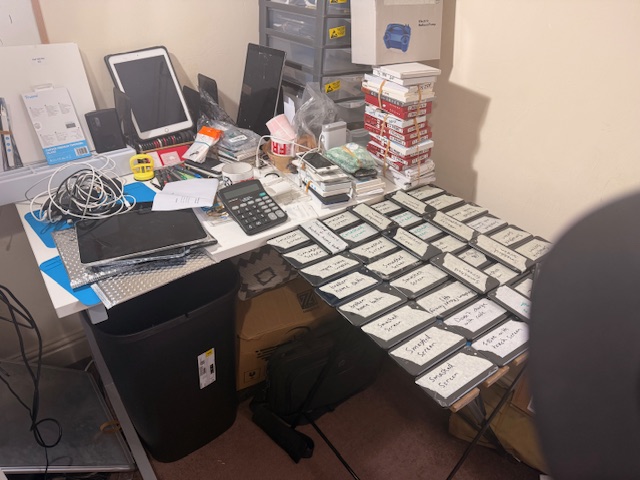 iRepairMan technician workstation in London used to repair 541 iPhones within 72 hours