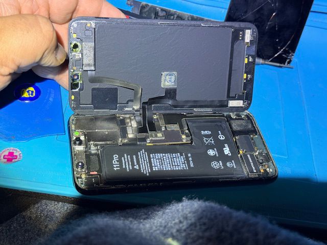 Technician disconnecting components for repair