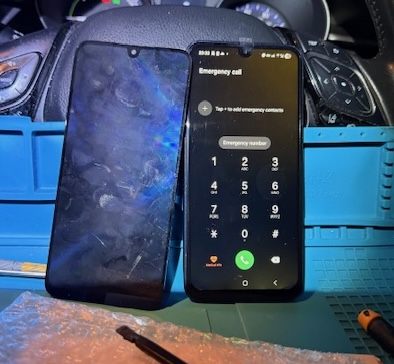 Samsung Galaxy A16 5G working normally after emergency screen repair carried out by iRepairMan in London