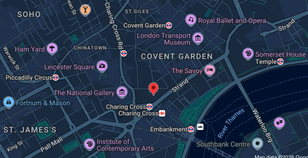 Map showing iRepairMan service coverage in Charing Cross London WC2N