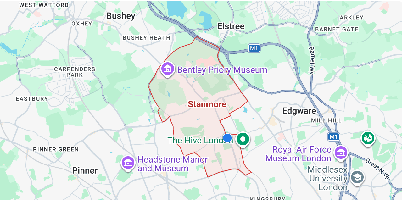 Stanmore HA7 service map
