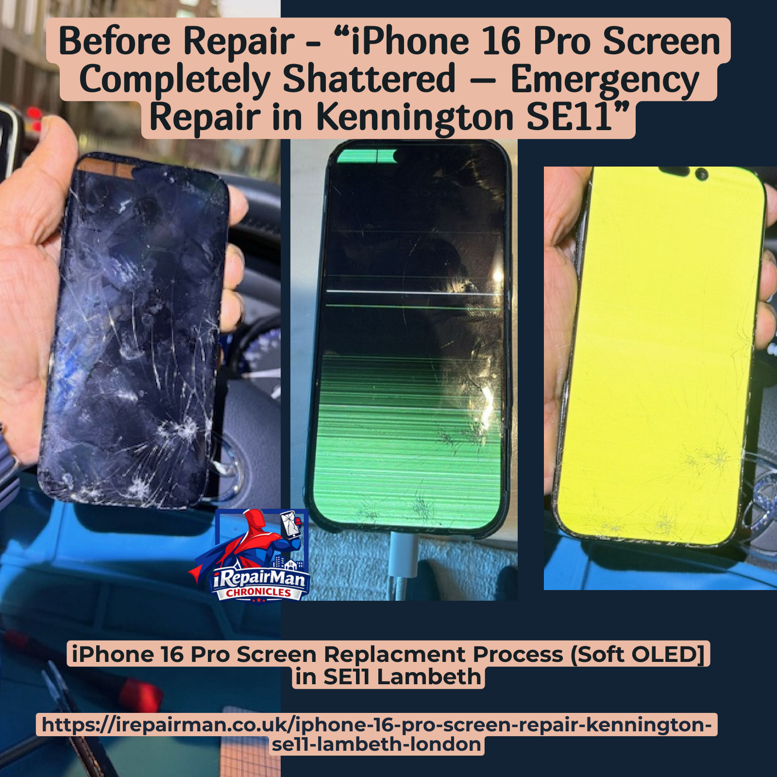 Broken iPhone screen SE11