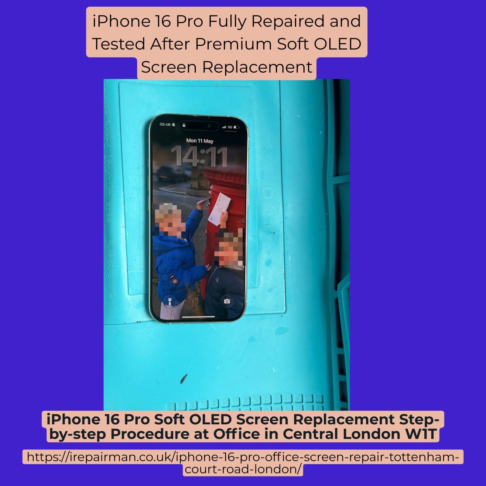 Fully repaired iPhone 16 Pro after repair