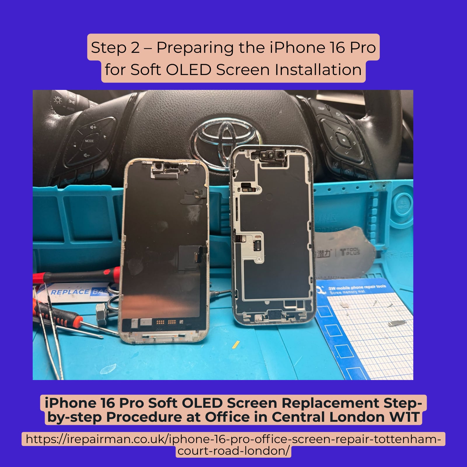 iPhone 16 Pro repair process step 2