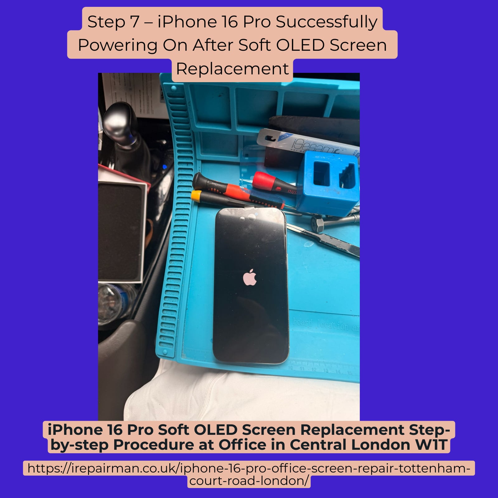 iPhone 16 Pro repair process step 7