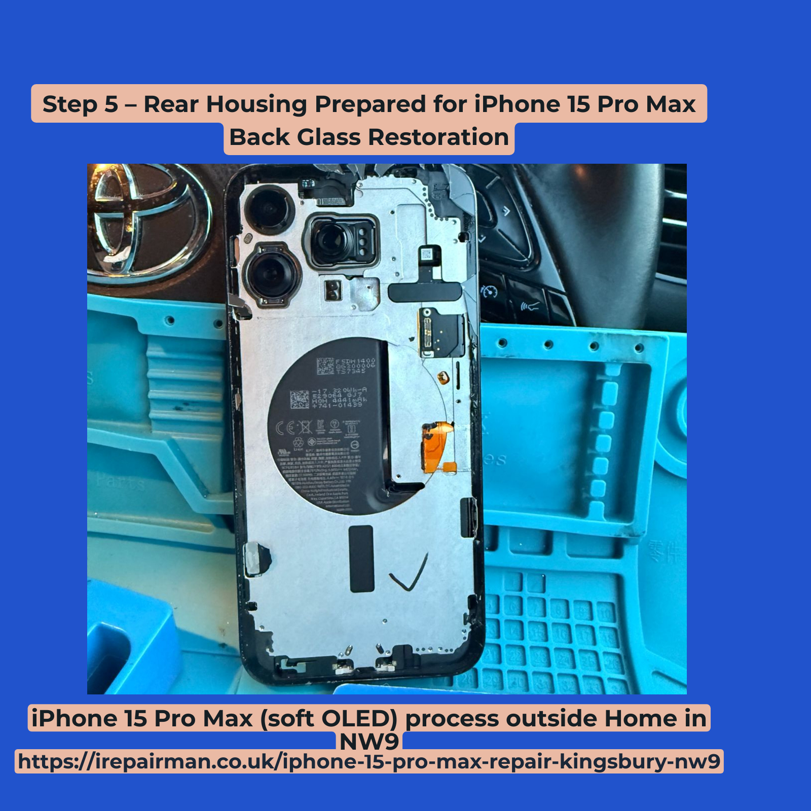 Preparing rear housing for iPhone back glass replacement