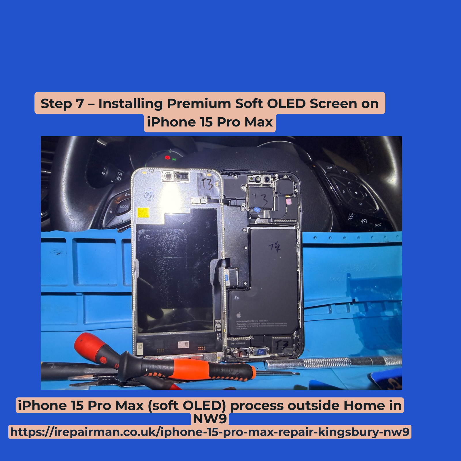 Testing repaired iPhone 15 Pro Max
