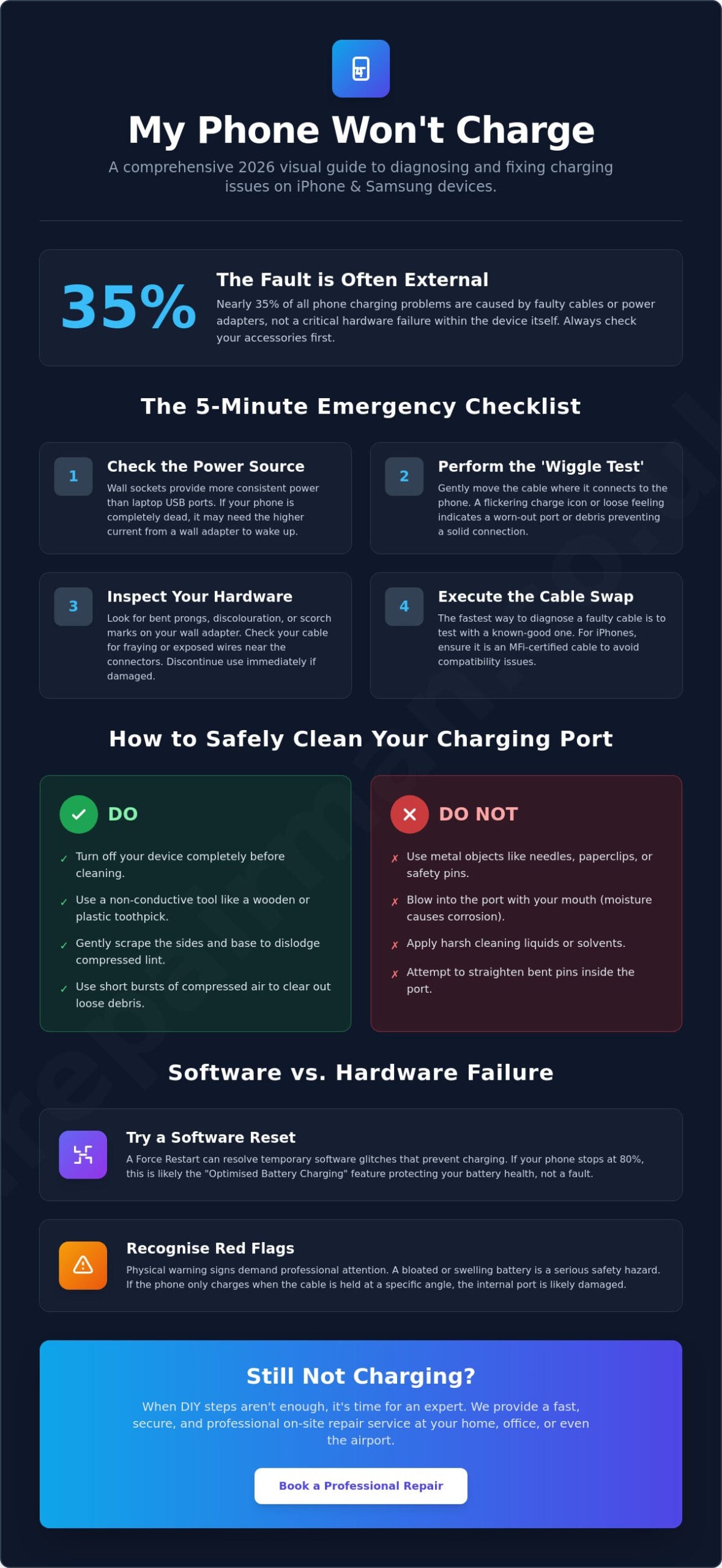 My Phone Won't Charge: The Ultimate 2026 Troubleshooting Checklist