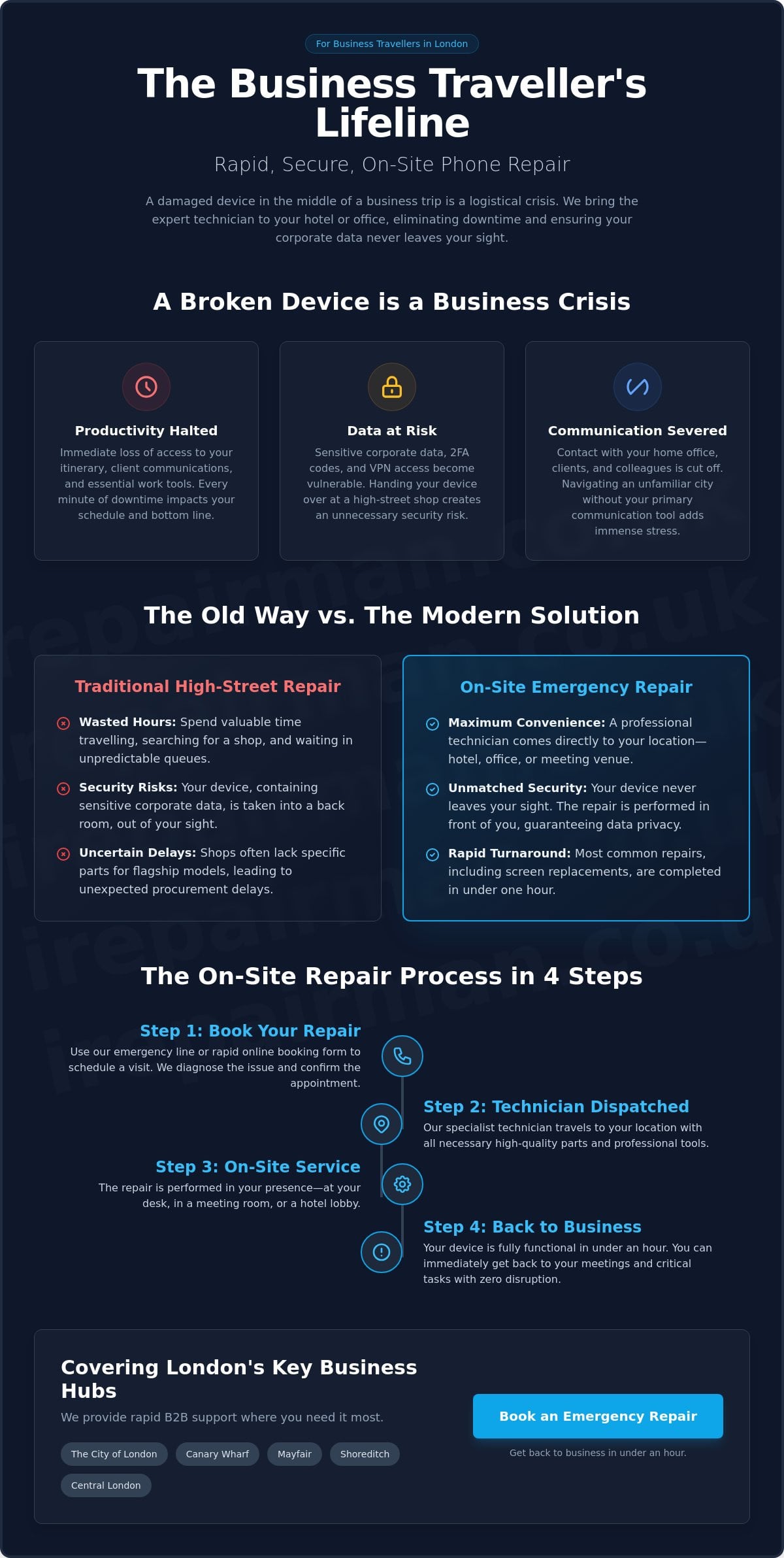 Emergency Phone Repair for Business Travellers in London: The 2026 Guide