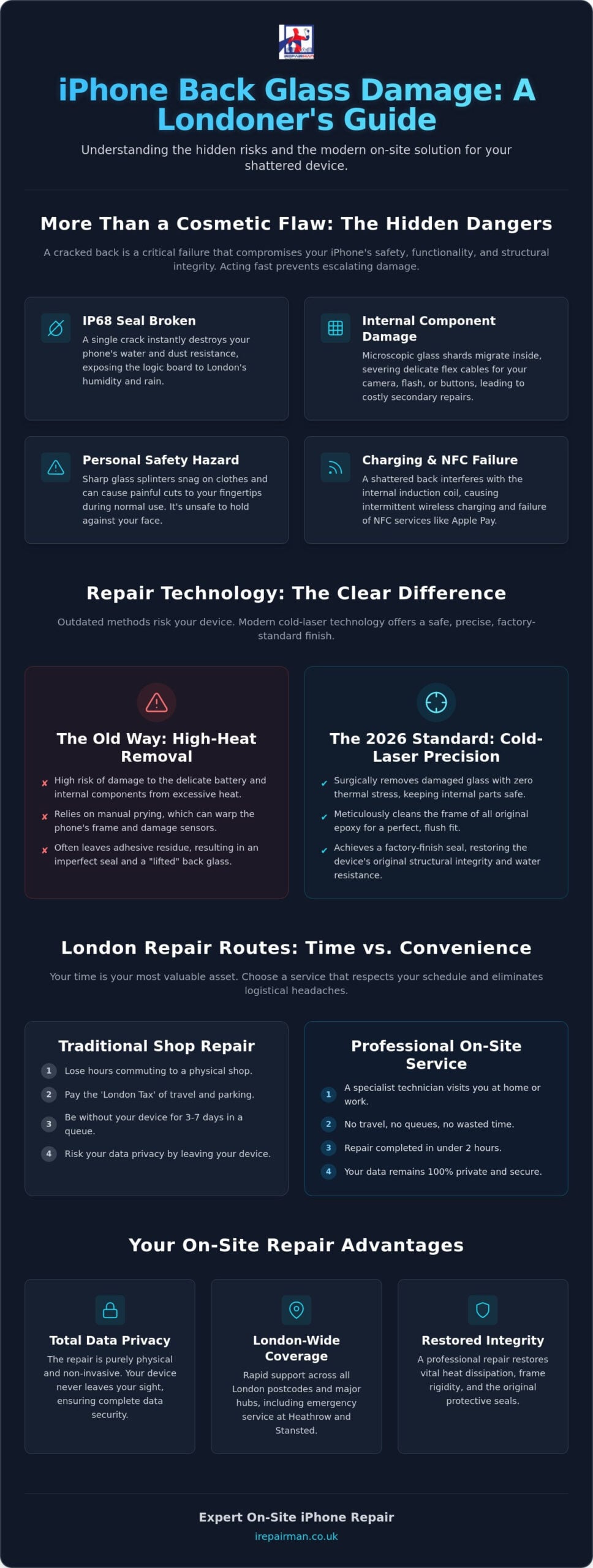 On-Site iPhone Back Glass Repair London: Professional 2026 Specialist Guide