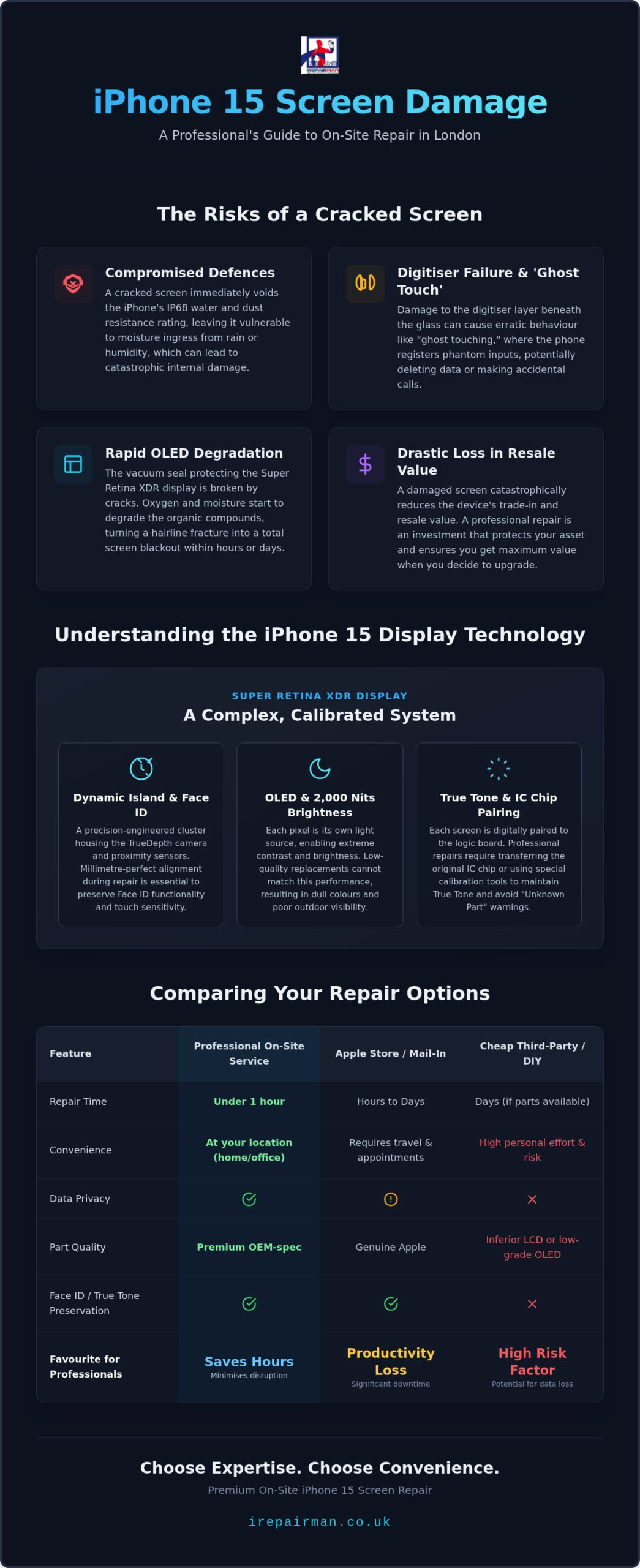 IPhone 15 Screen Repair London: Premium On-Site Restoration in 2026