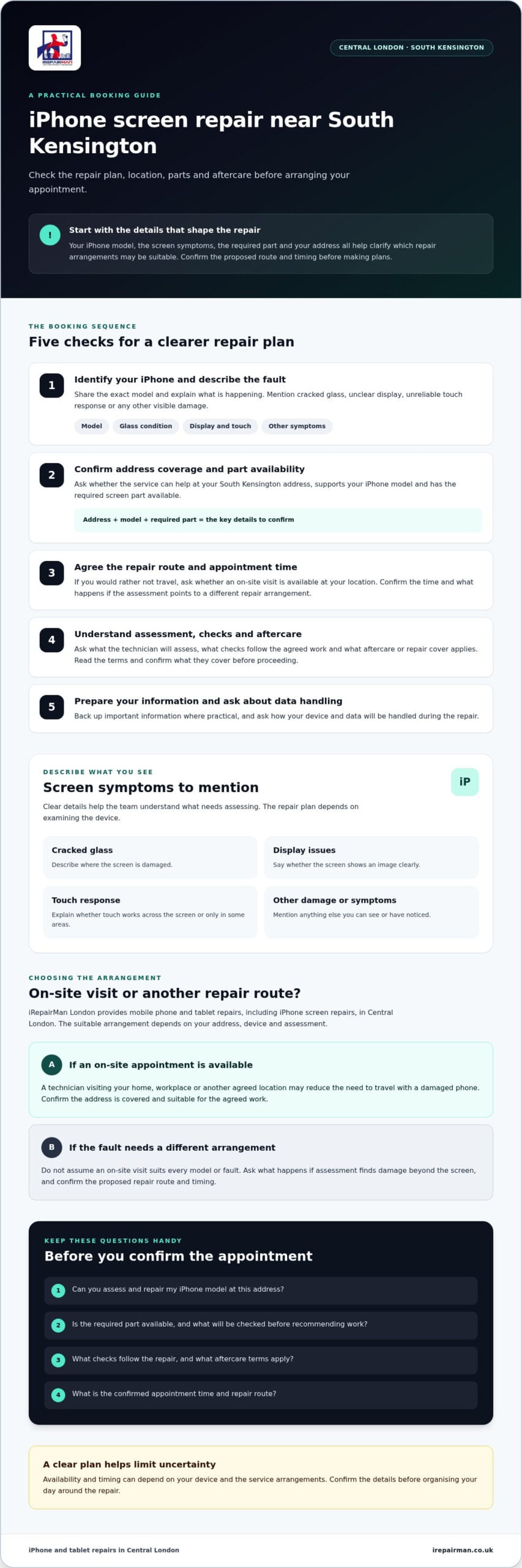 IPhone Screen Fix Near South Kensington: Choose and Book a Local Repair